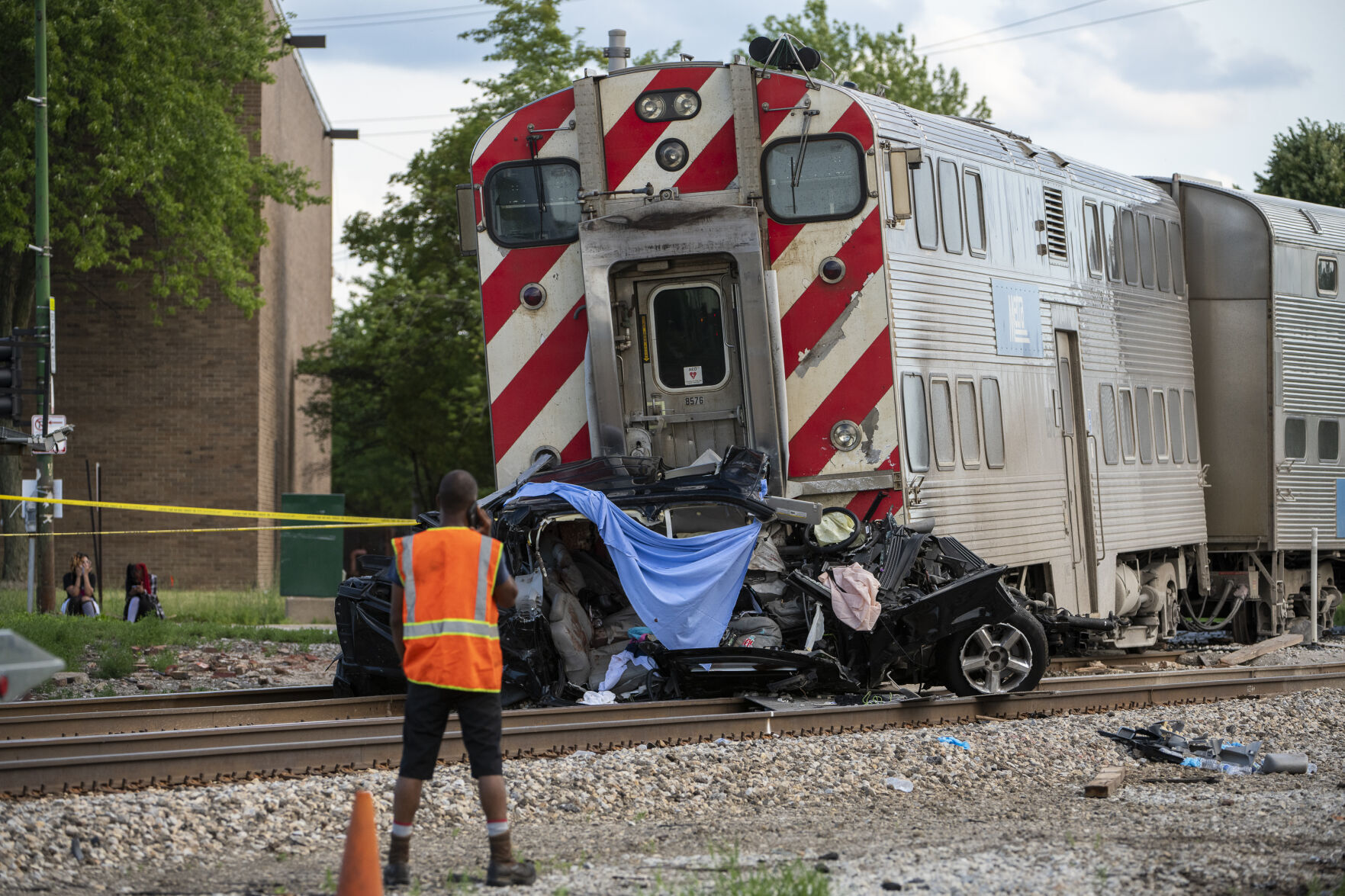 APTOPIX Metra Train Collision